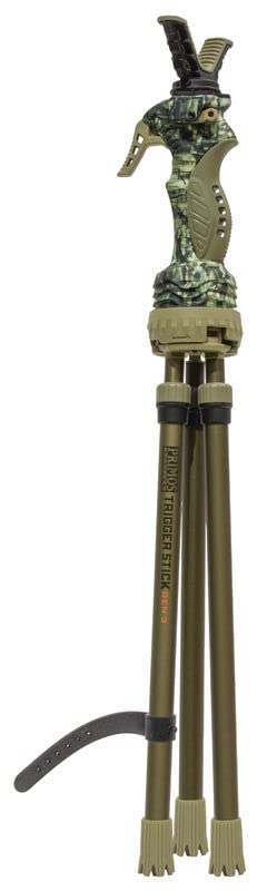 Primos Hunting Primos Trigger Stick Gen 3 Short Tripod Camouflage Wheel with New Heavy Duty Look with Dark Earth Accents (0 x 0. inches /0 x, 0 inches Offset)