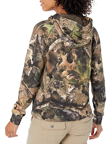Nomad womens Utility Hoodie | Mid-Weight Water Resistant Hunting Fleece, Mossy Oak Droptine Camo, Medium