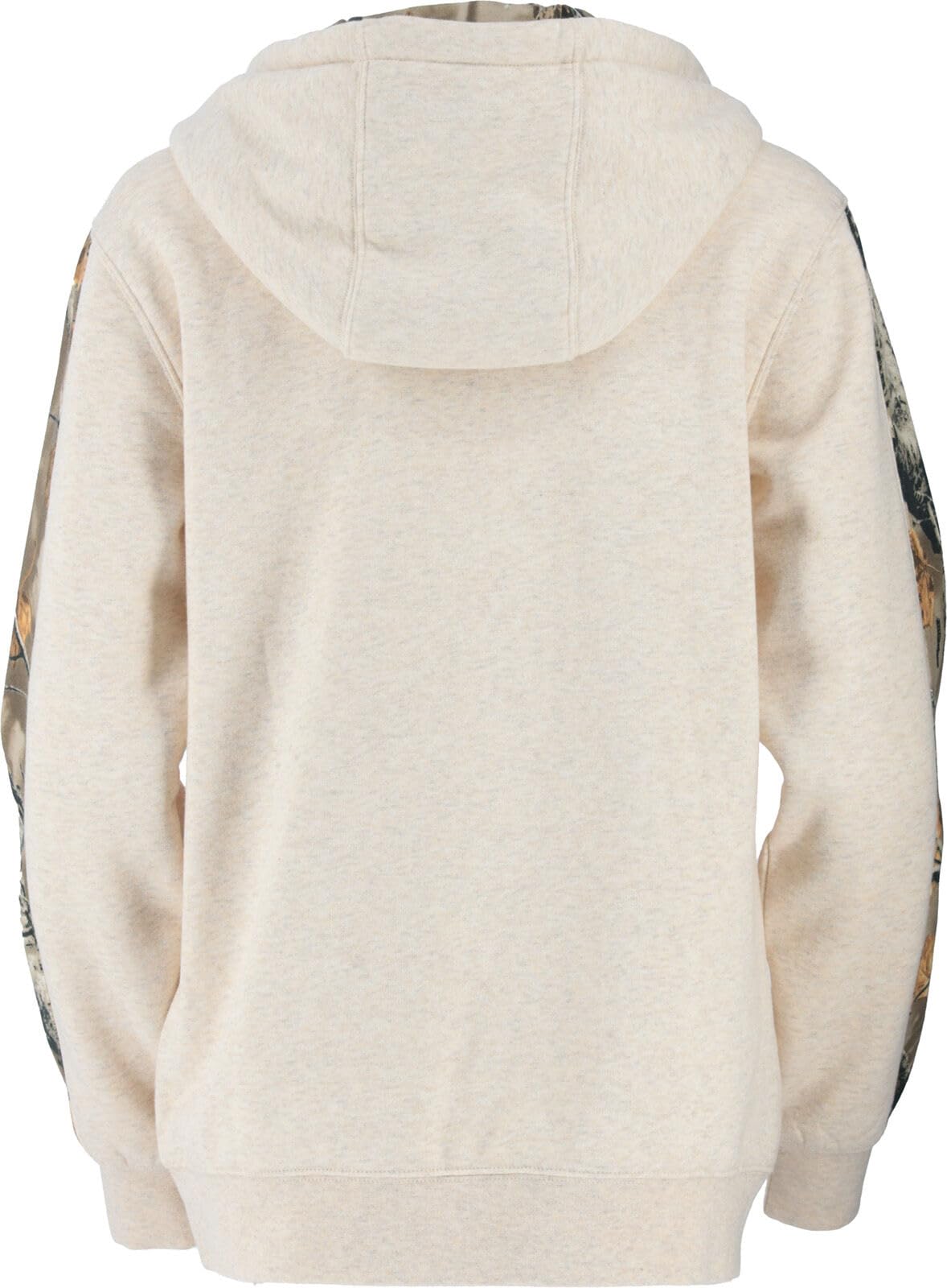 Legendary Whitetails Womens Camo Hoodie Pullover Sweatshirt Comfy V-Neck with Kangaroo Pocket, Oat Heather, MED