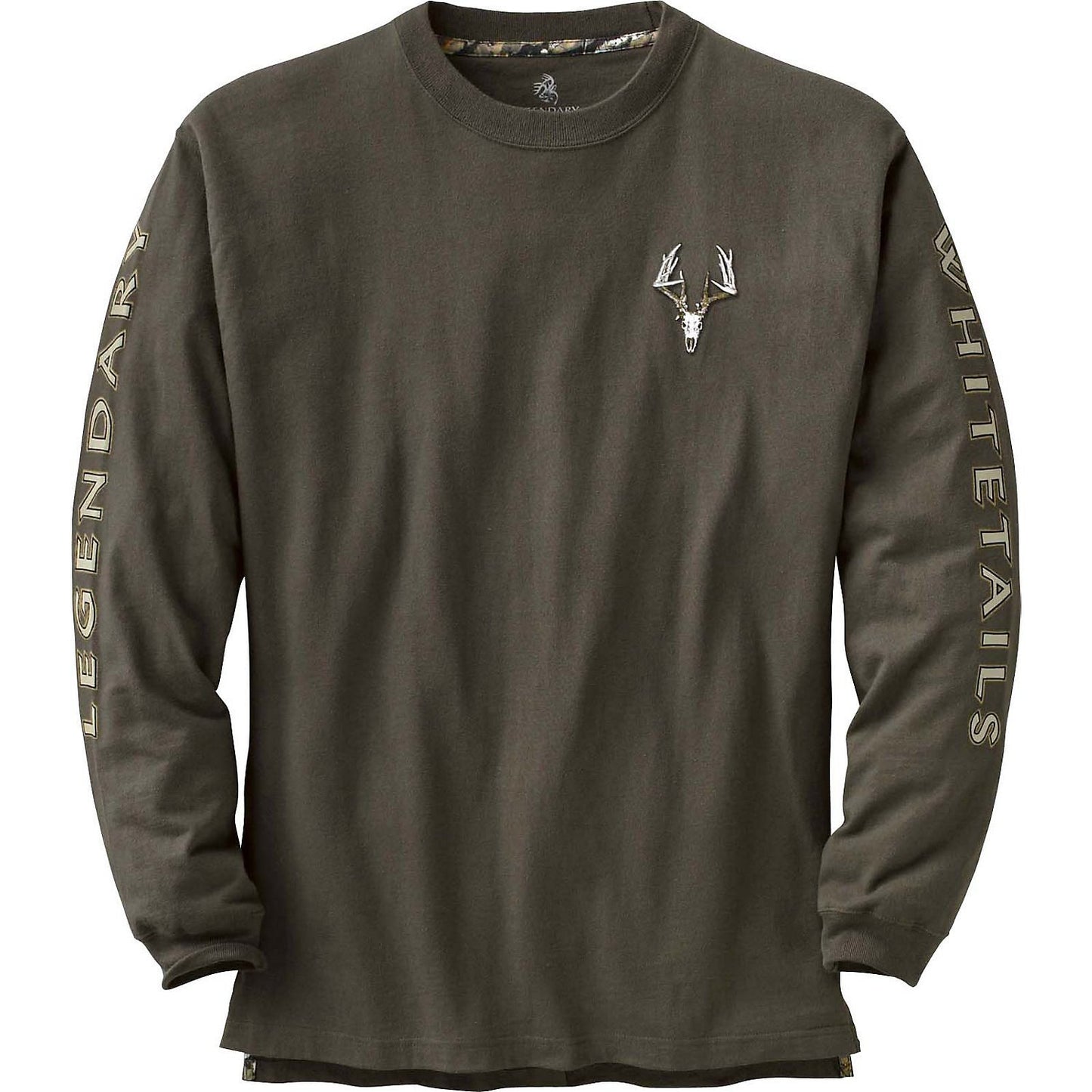 Legendary Whitetails Men's Long Sleeve T-Shirt Graphic Tee Preshrunk 100% Heavyweight Cotton, Swamp, Large