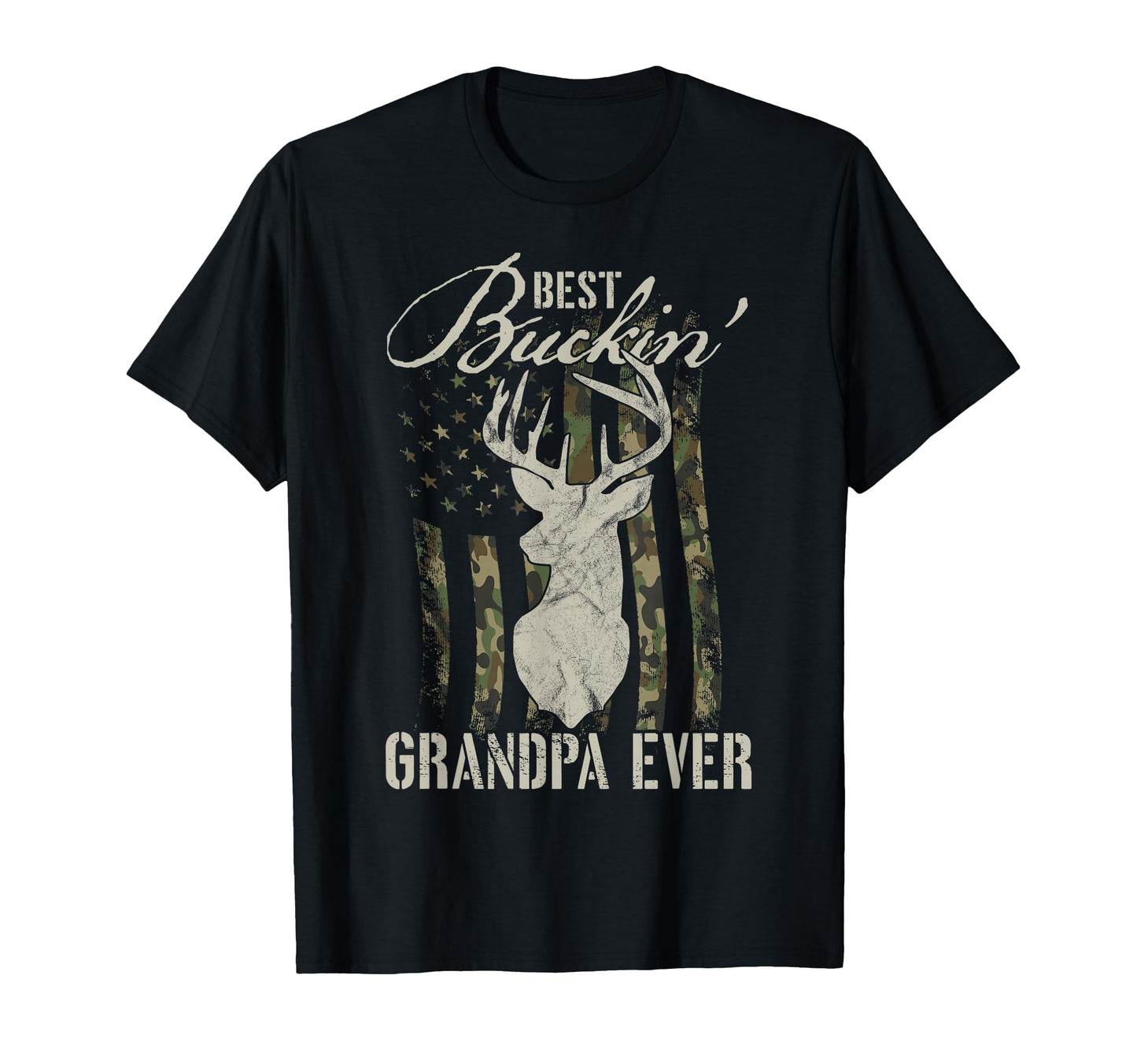 Best Buckin' Grandpa Ever Hunter Camouflage Camo Fathers Day T-Shirt