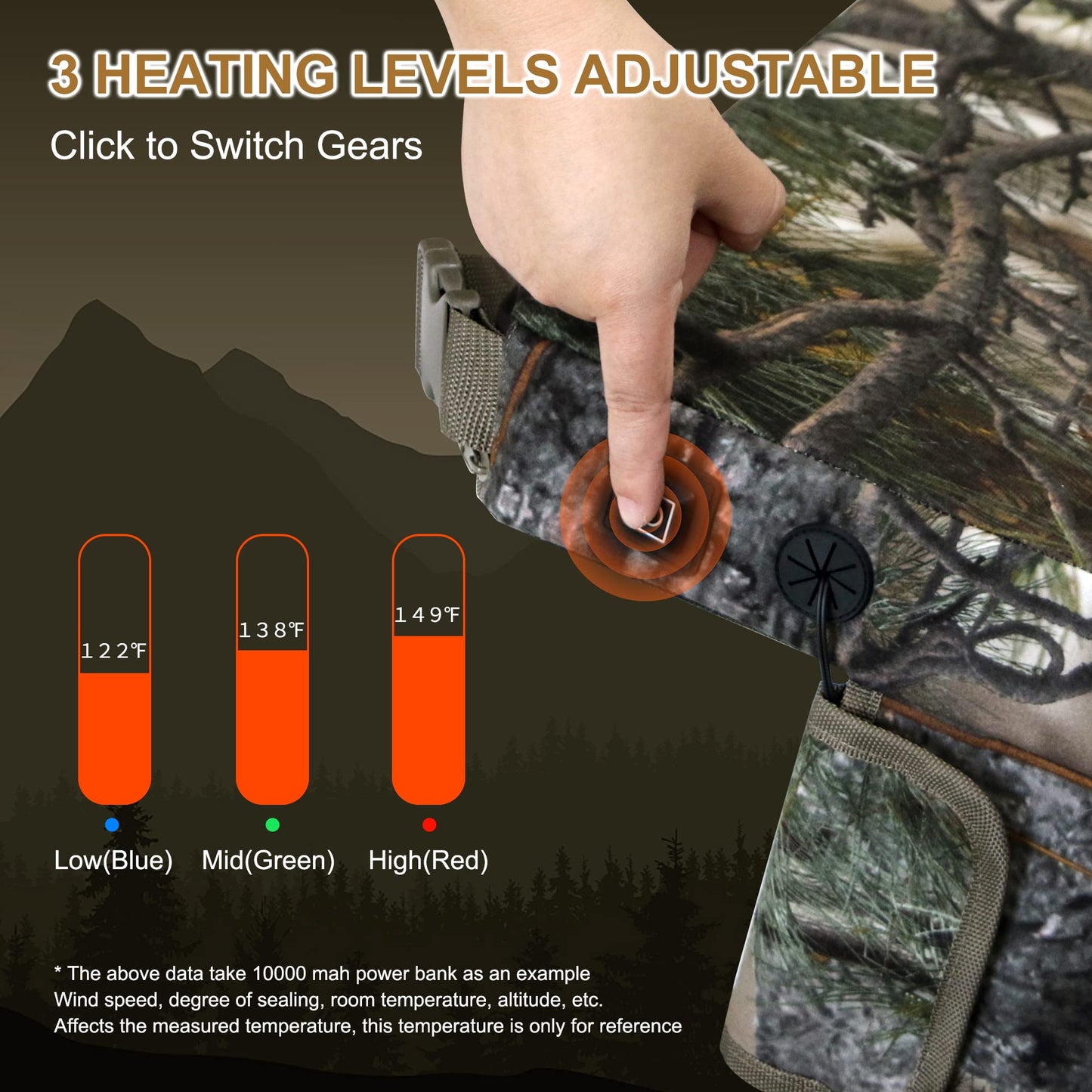 MDSTOP Heated Hunting Seat Cushion, Waterproof Seat Pads for Tree Stand & Ladder Stand, for Hunting, Ice Fishing, Hiking, Camping(Batteries no Including)