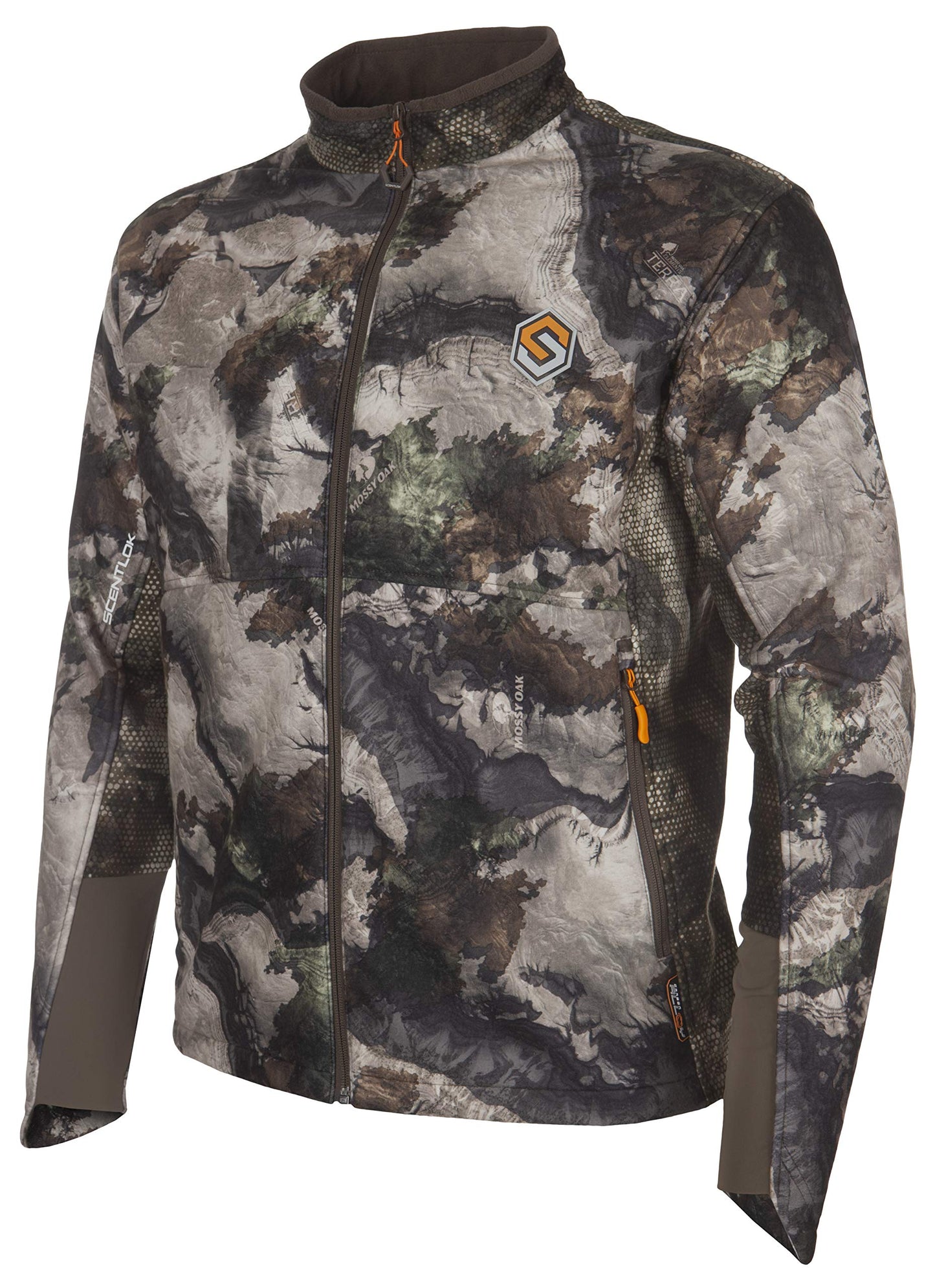 ScentLok Forefront Midweight Camo Hunting Jacket - Water Repellent and Carbon Alloy Odor Reducing Technology (Large, Mossy Oak Terra Gila)