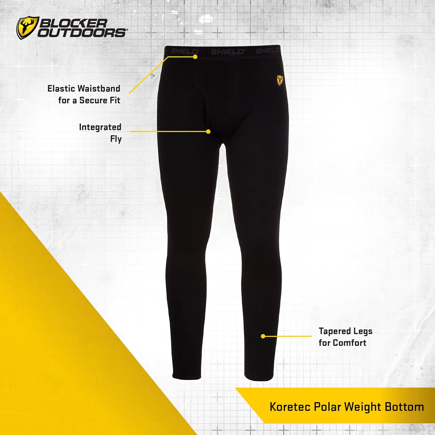 SCENTBLOCKER Shield Series Koretec Polar Weight Bottom, Athletic Pants for Men - Black (Large)