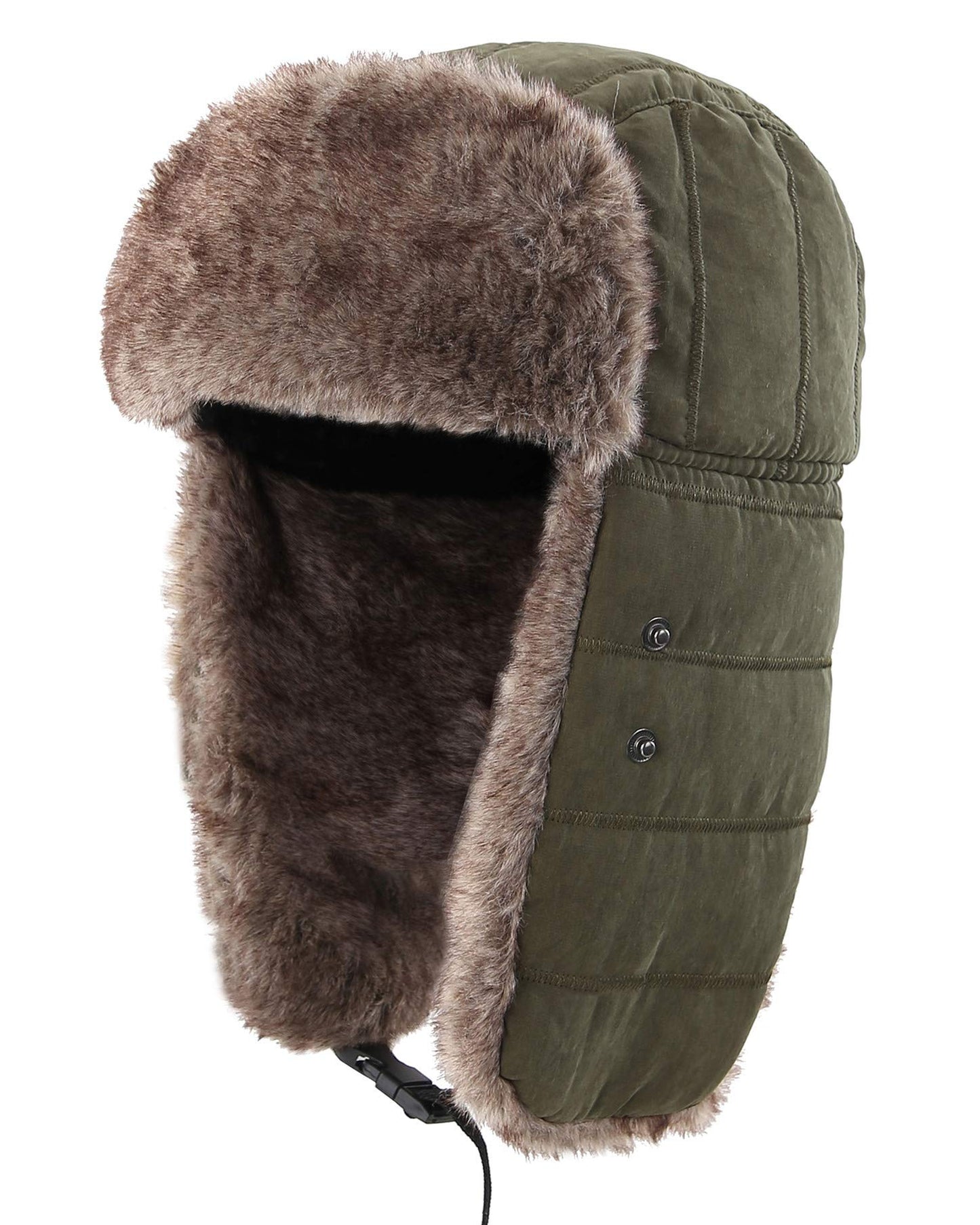 Connectyle Unisex Outdoor Trooper Trapper Hat Winter Hunting Hats with Ear Flaps Warm Hat Army Green