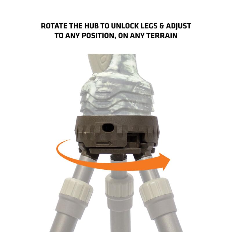 PRIMOS Hunting Trigger Stick Gen3 - Shooting Stick with Adjustable Height, Lightweight Design, and Quick-Detach Yoke for Hunting, Shooting, and Photography (24"-62", Tripod)