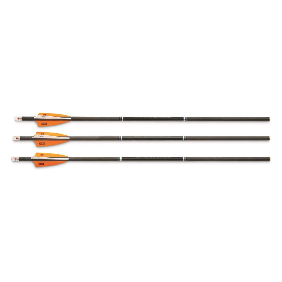 Guide Gear Trophy Hunter Pro Carbon Crossbow Bolts 20 inch Lighted Nocks, Hunting Archery Arrows by Victory Archery, 3 Pack