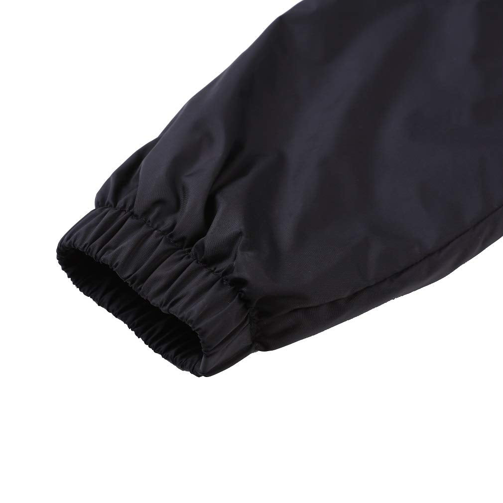 Jingle Bongala Boys Girls Lightweight Breathable Raincoat Waterproof Hooded Rain Jacket Windbreaker Easy to Fold-Black-160