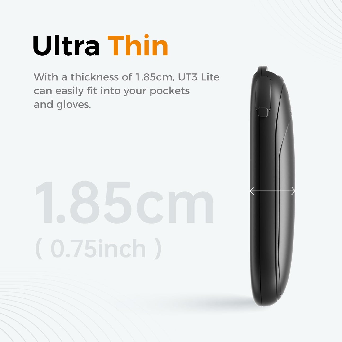 OCOOPA Magnetic Hand Warmers Rechargeable 2 Pack, Fast-Heat, UL Electric Portable Pocket Heater, Ultra-Thin Gloves, Hunting Accessories, Golf, Camping Gear, Women Purse Must Haves, Men Gifts, UT3 Lite