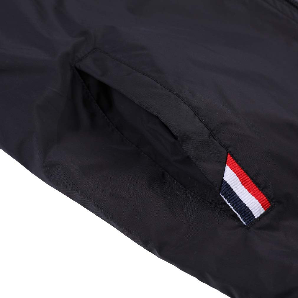 Jingle Bongala Boys Girls Lightweight Breathable Raincoat Waterproof Hooded Rain Jacket Windbreaker Easy to Fold-Black-160