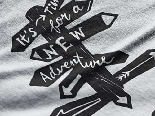 Men's Graphic T-Shirt It’s Time for A New Adventure in Matanzas Eco-Friendly Limited Edition Short Sleeve Tee-Shirt Vintage Birthday Gift Novelty Vintage White L