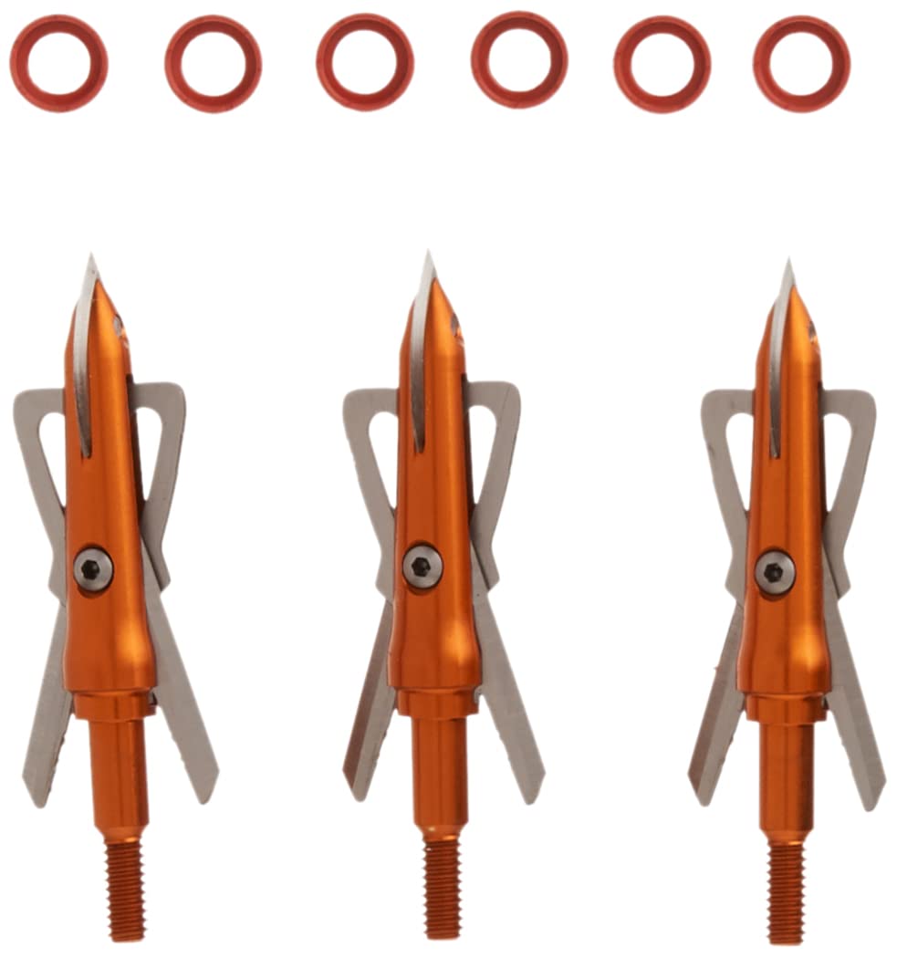 Rage Crossbow X, 2-Blade Archery Arrow Broadhead, 100 Grain with Shock Collar Technology (3-Pack)