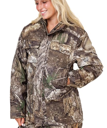 Realtree Women's APX Camo Water Resistant Insulated Parka – Unstoppable Cold Weather Hunting Jacket, Ultra-Quiet & Rugged | Size M