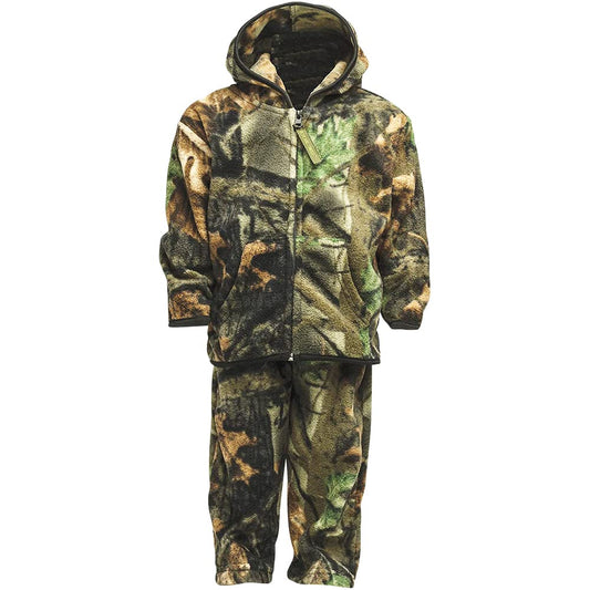 TrailCrest by Treel Infant - Toddler Camo Full Zip Hoodie Sweatshirt Fleece Jacket & Pants Set, Camo, 5T