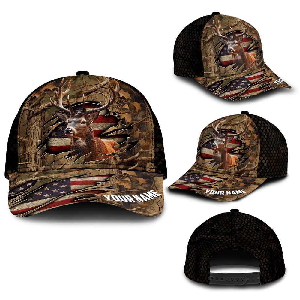 Personalized Camo Cap - 3D Deer Hunting Hat for Men & Women, Gifts for Hunters
