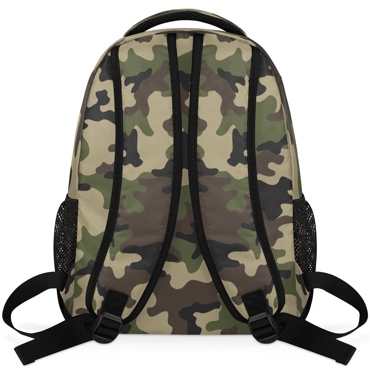 Bardic Camouflage Print Kids Backpack for Boys Girls, 16 Inch School Backpack Military Camo Elementary School Bag Students Bookbags Travel Laptop Backpacks Casual Daypack