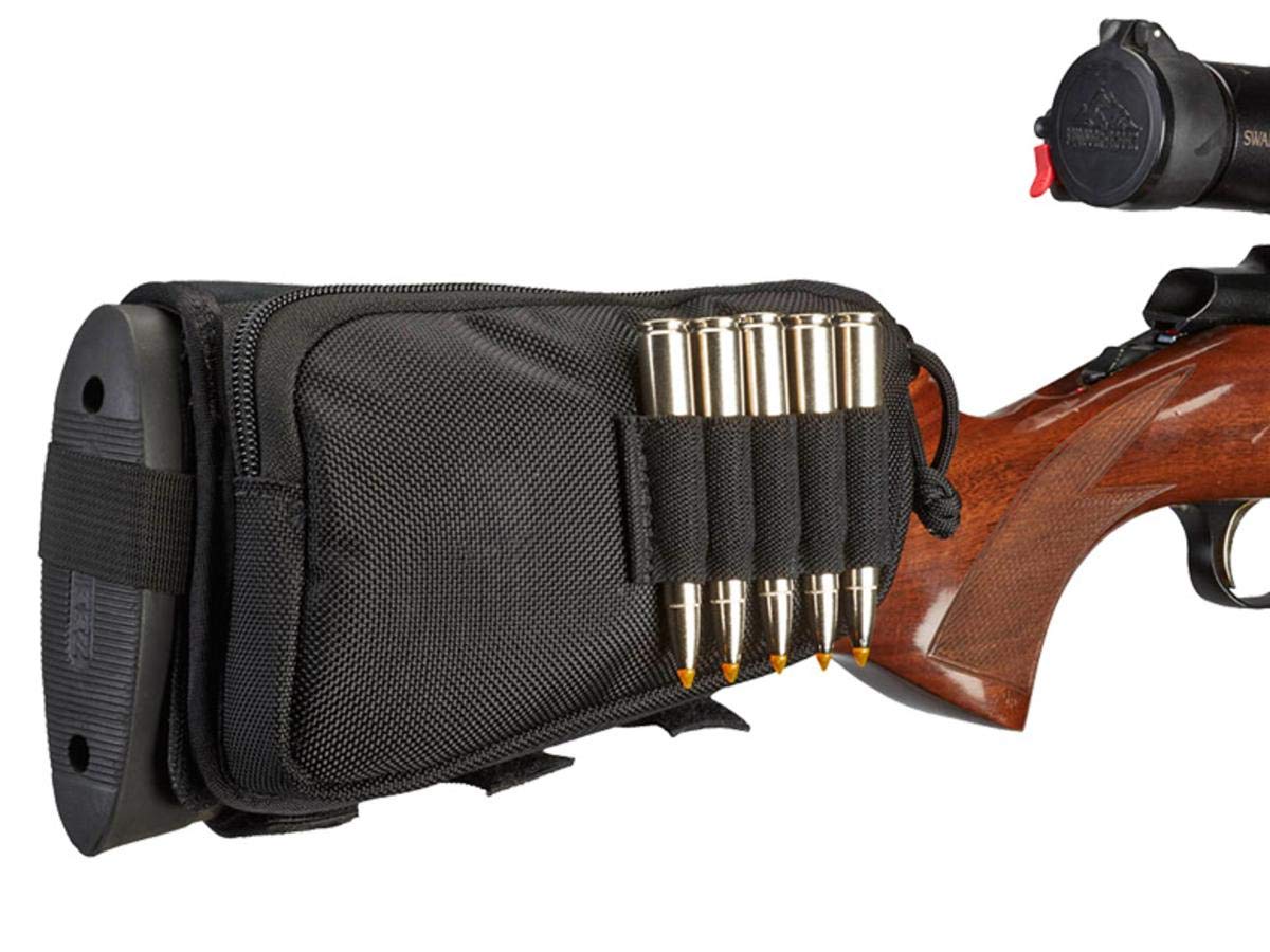 Hunters Specialties Rifle Shell Holder with Pouch | Hunting Accessories, Buttstock Shell Holder, Rifle Stock Ammo Holder, Rifle Shell Holder Buttstock, Hunting Equipment (Model: 01620)