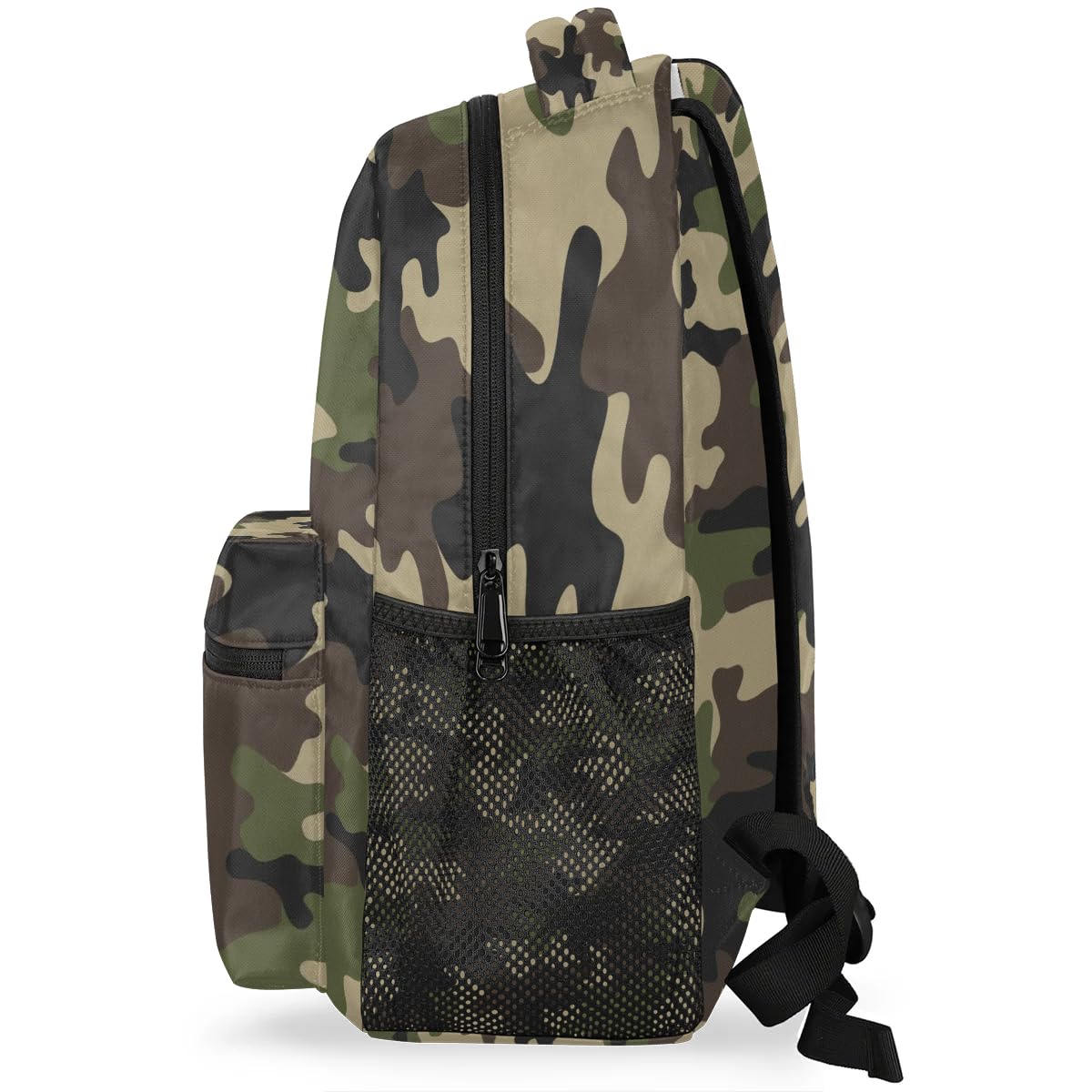 Bardic Camouflage Print Kids Backpack for Boys Girls, 16 Inch School Backpack Military Camo Elementary School Bag Students Bookbags Travel Laptop Backpacks Casual Daypack