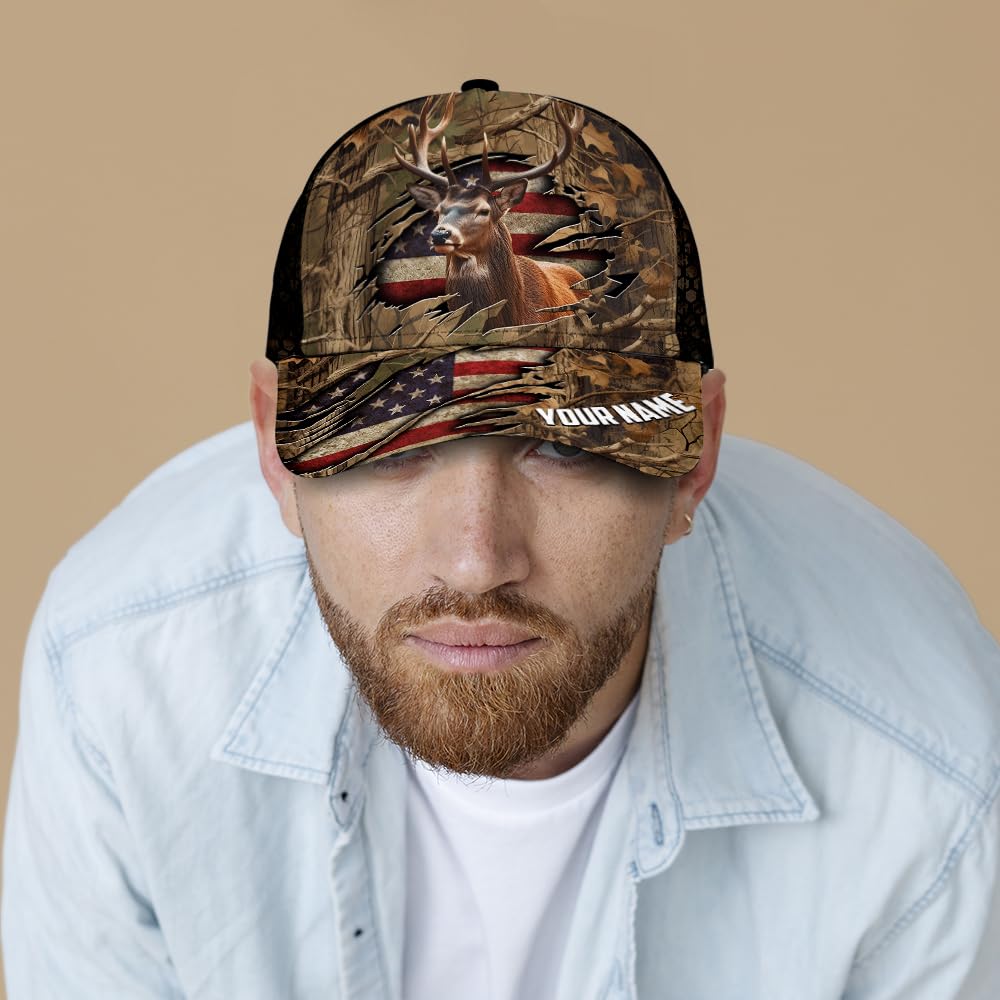 Personalized Camo Cap - 3D Deer Hunting Hat for Men & Women, Gifts for Hunters