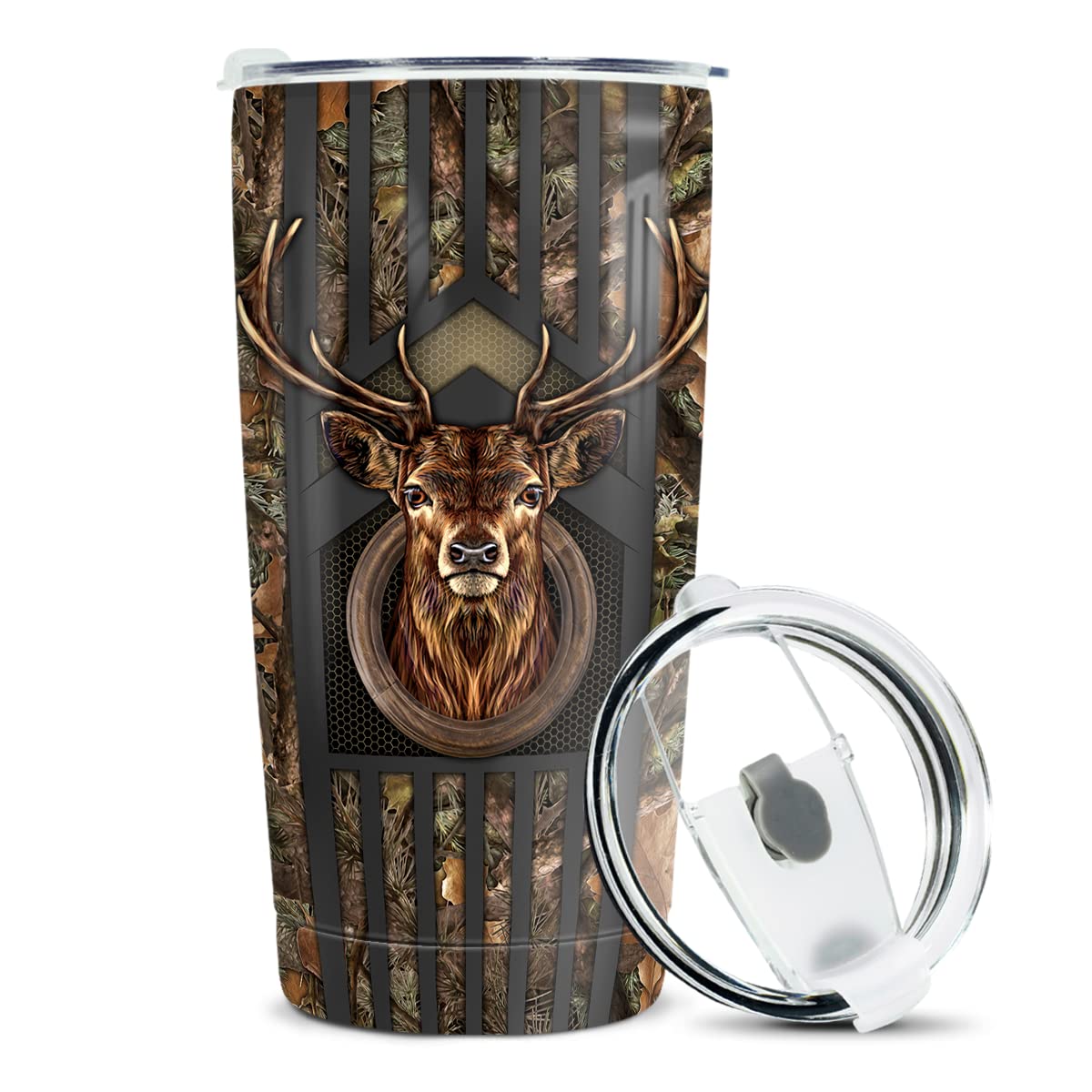winorax Deer Hunting Tumbler 20oz Hunter Gifts For Men Hunters Double Wall Vacuum Thermos Insulated Tumblers Travel Coffee Mug Cup With Lid Cups Gift For Men Women Dad Papa