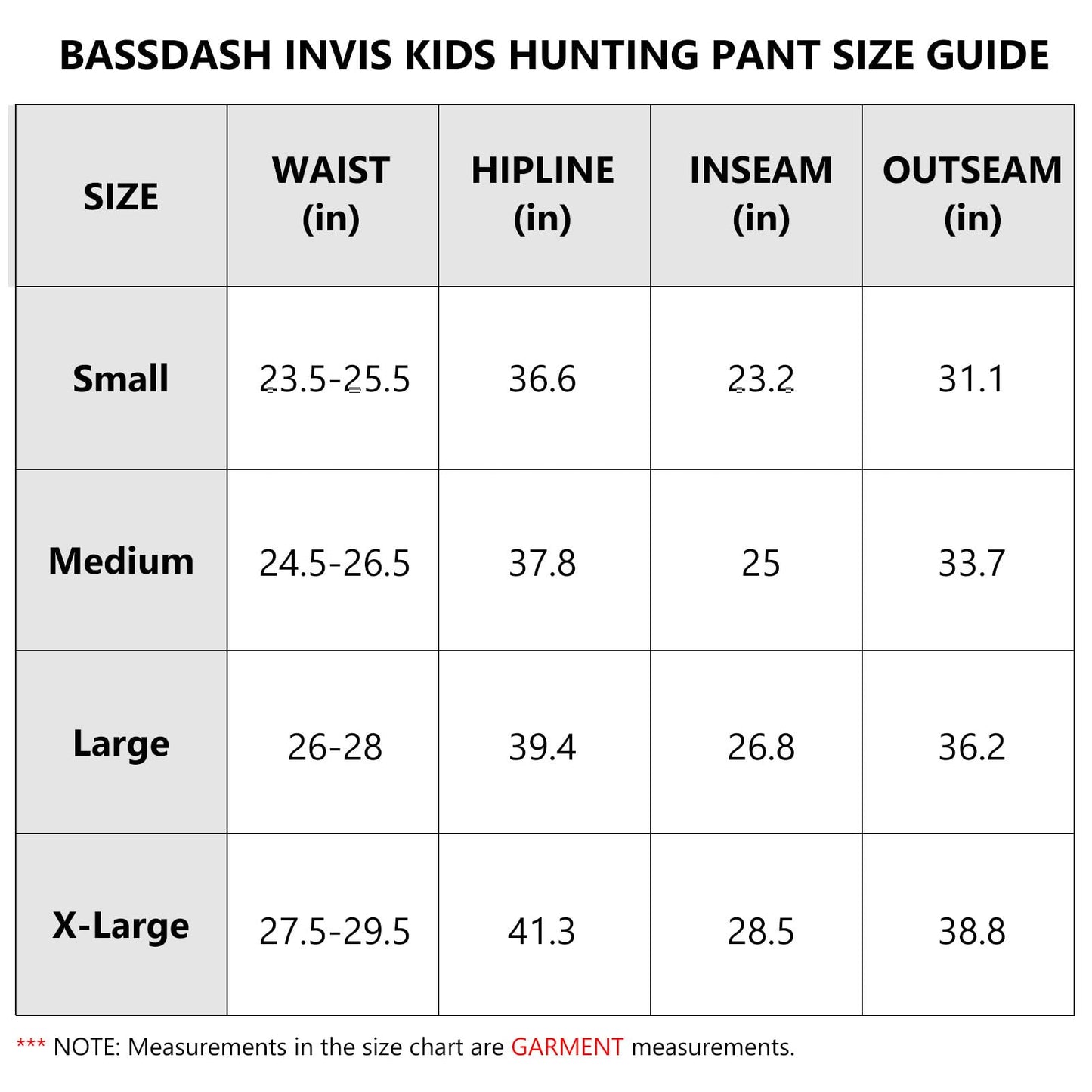 BASSDASH Invis Kid’s Youth Stretch Hunting Pants Water Resistant Breathable Camo Cargo Fishing Pant