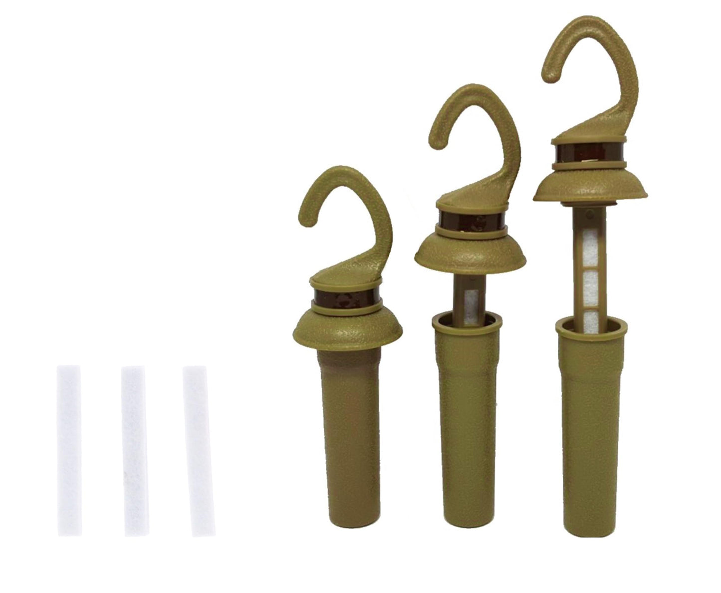 HME Seal-Tite Drop Wick with Replacement Felts (Pack of 3) | Variably-Adjustable Easy-to-Use Air-Tight Scent Dispenser with Rain Protection