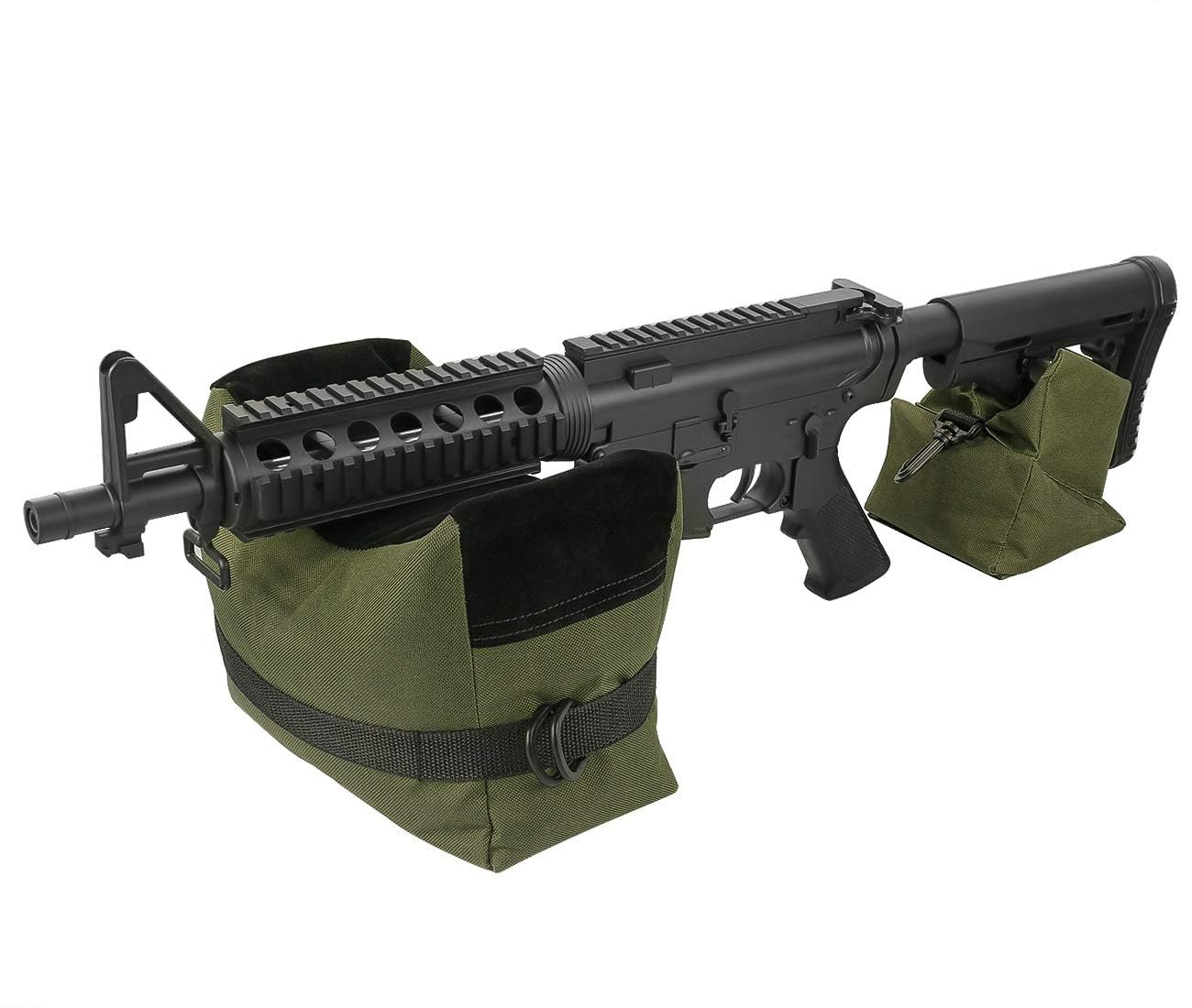 TWOD Target Sports Shooting Bench Rest Front & Rear Support SandBag Stand Holders for Gun Rifle Hunting Photography,Outdoor - Unfilled