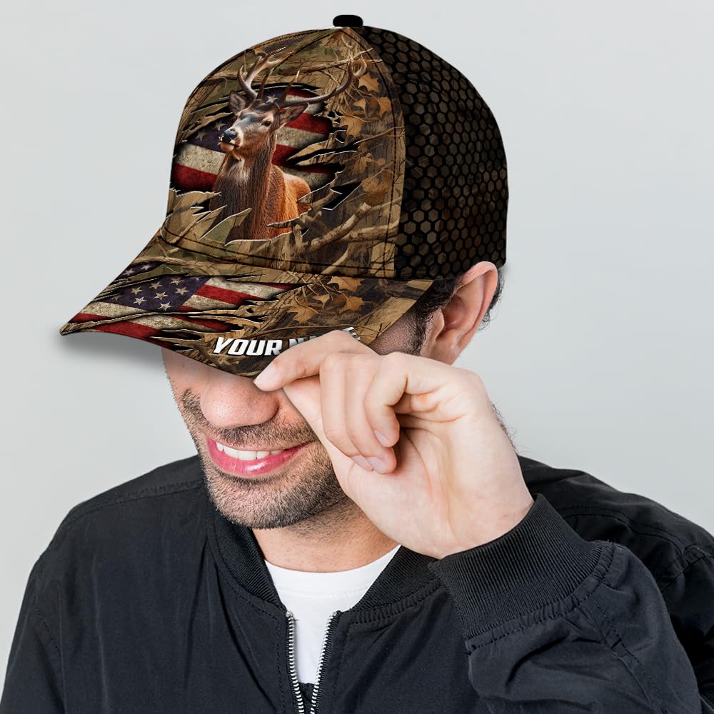 Personalized Camo Cap - 3D Deer Hunting Hat for Men & Women, Gifts for Hunters
