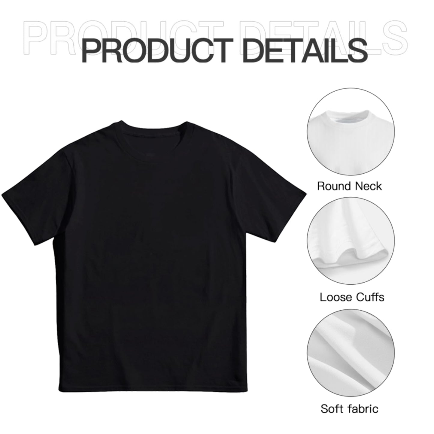 Custom t Shirts Design Your Own for Men & Women Personalized t Shirts Customized t Shirts Add Your Image Photo/Text/S Black