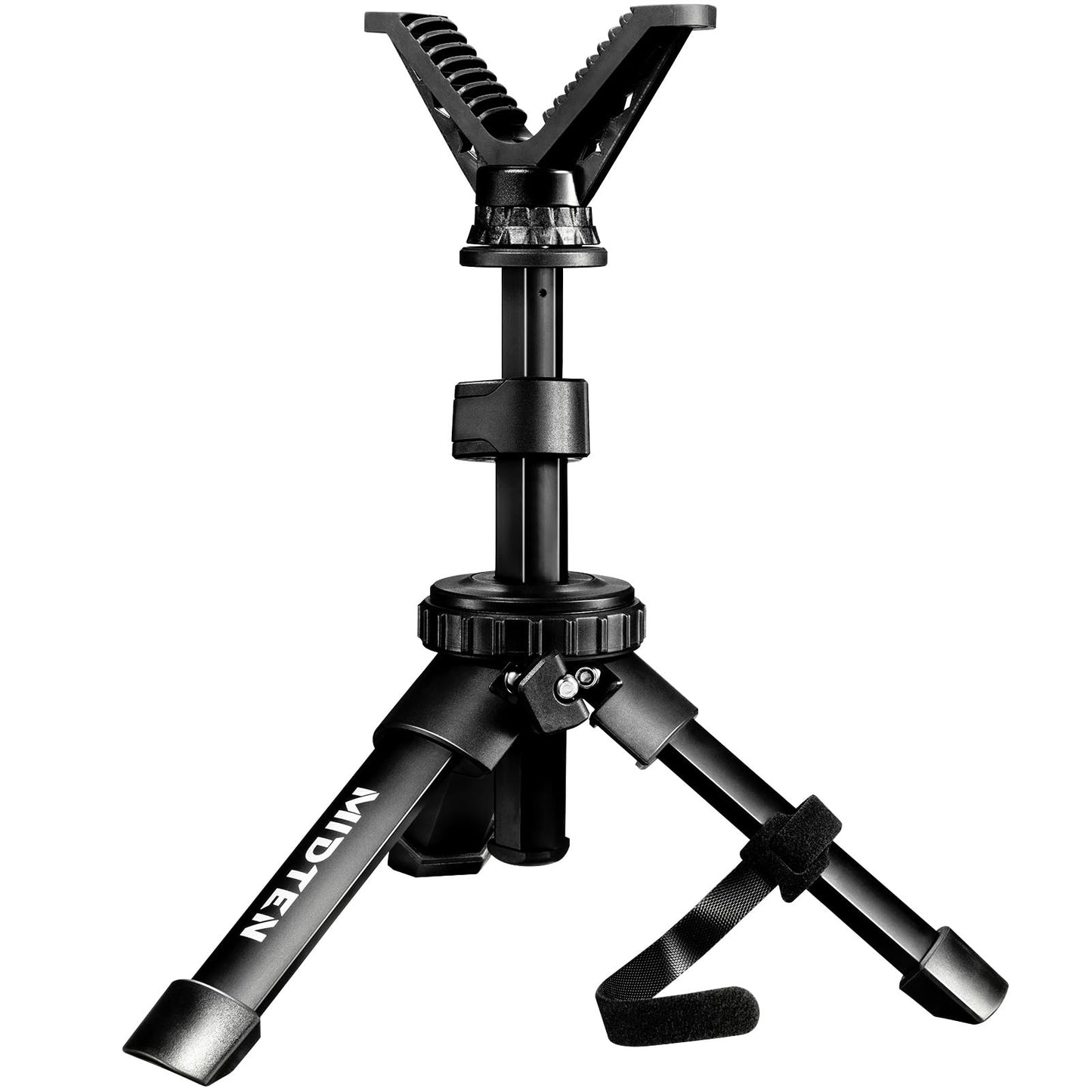 MidTen Portable Shooting Rest Tripod Rifle Stand for Range - Lightweight Bench Rest with 360 Rotate V Yoke Holder (7.5-15'')