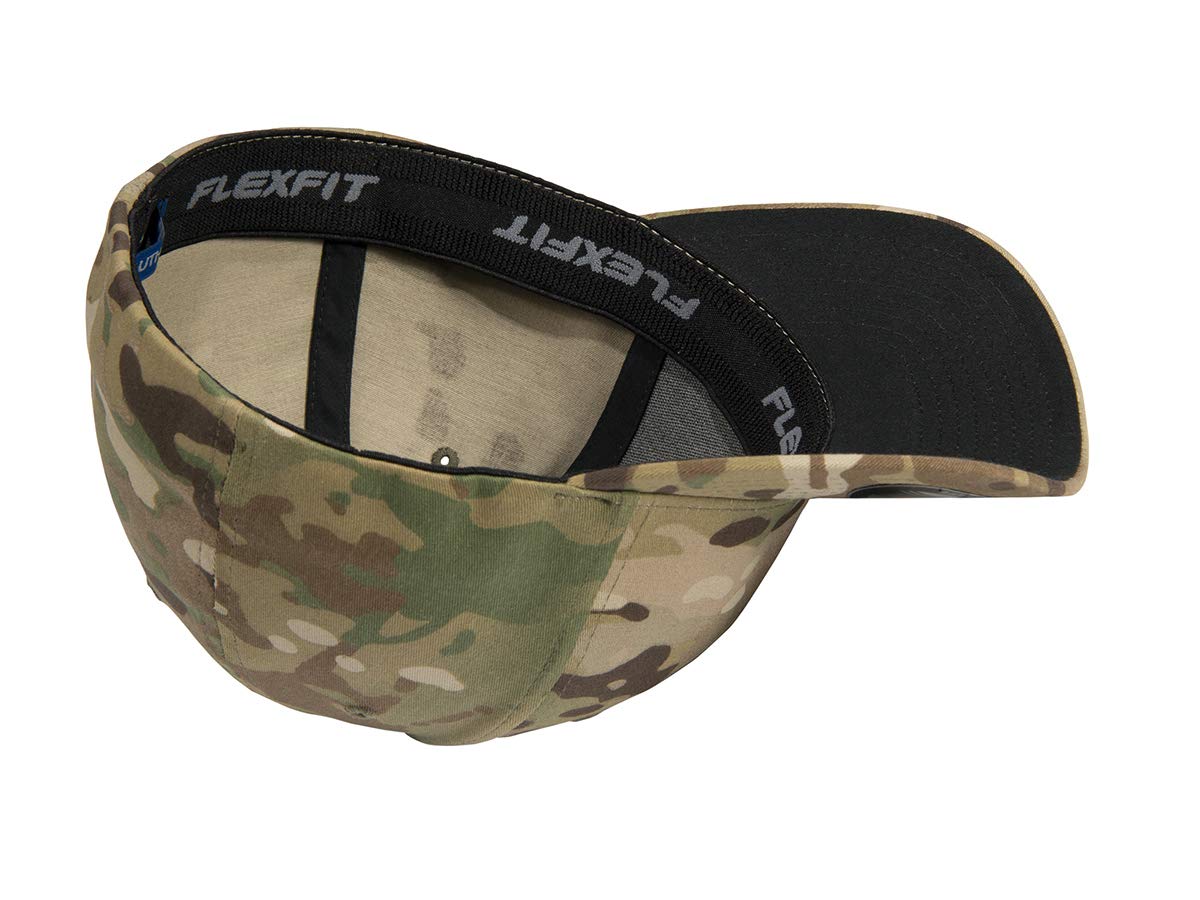 Custom Embroidered Flex Baseball hat. Flex Baseball 6277/6477 Baseball Cap. Place Your Own Logo or Design (L/XL, Multicam)