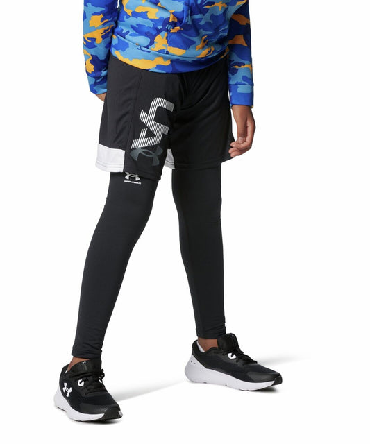 Under Armour Boys ColdGear Armour Baselayer Leggings , Black (001)/White , Large