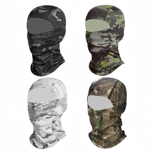4 Pieces Camo Balaclava Sun Protection Hood Face Cover Ski Mask Full Head Mask for Men and Women for Hunting Fishing