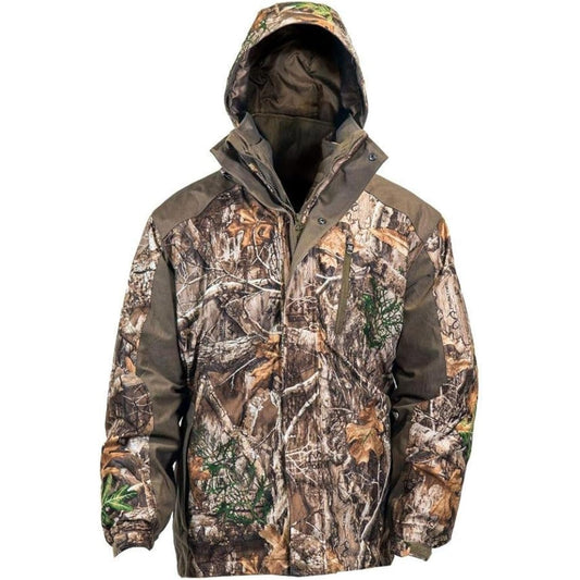 HOT SHOT Men’s 3-in-1 Insulated Realtree Edge Camo Hunting Parka, Waterproof, Removable Hood, Year Round Versatility, XX-Large