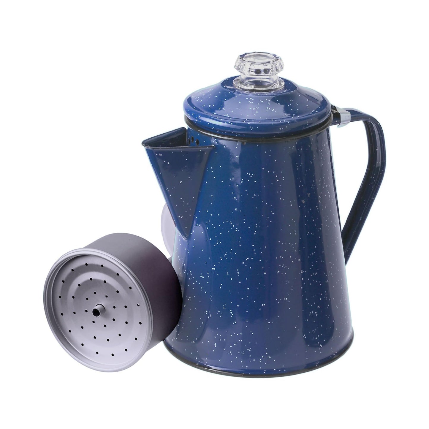 GSI Outdoors Percolator Coffee Pot | Enamelware Campfire Coffee Boiler Kettle for Outdoor Camping Cookware, Cabin, RV, Kitchen, Hunting & Backpacking