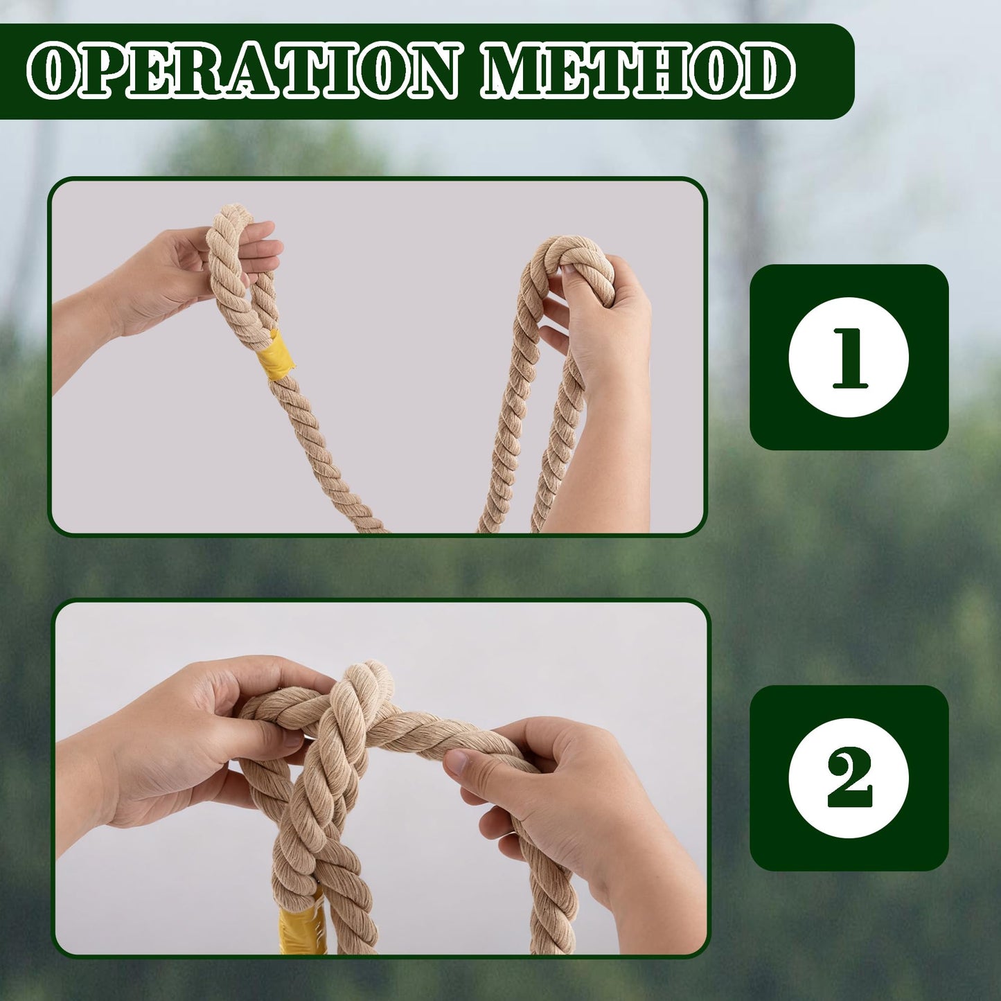 badashun 6.07 FT Extended Hemp Rope for Deer 3 Pcs HempScent Rope Mock Scrape, Hangs Tassels Rope Hemp Deer Accessories