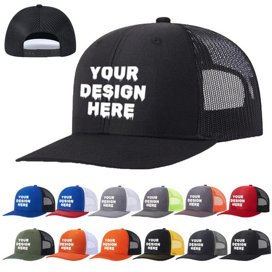 Custom Hats for Man Woman Personalized Bulk Trucker Cap with Text Photo Logo Gifts