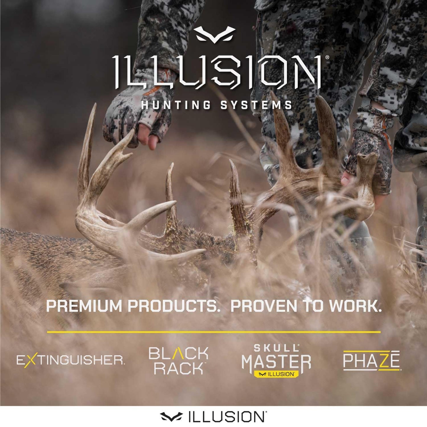 Extinguisher 2.0 Deer Call by Illusion | Grunt Tube | Buck, Doe, Fawn | Adjustable 10-in-1 Call | Color (MossyOak/Gray) | Freeze Resistant