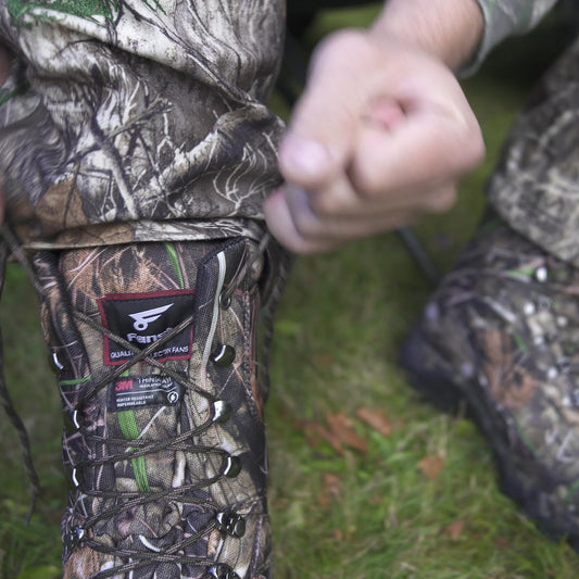 8 Fans Hunting Boots for Men, 800g Thinsulate Insulated Waterproof Hunting Shoes, Lightweight Anti-Slip Outdoor Boots for Cold Weather, Hiking, Fishing Size 9