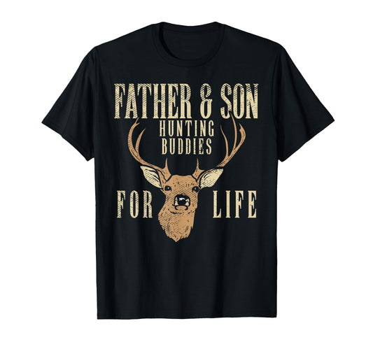 Father Son Hunting Buddies Matching Hunter Dad Men Boys Gift T-Shirt