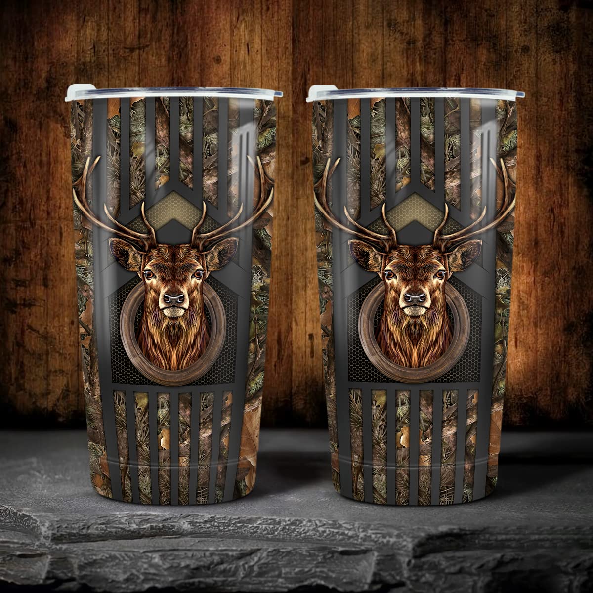 winorax Deer Hunting Tumbler 20oz Hunter Gifts For Men Hunters Double Wall Vacuum Thermos Insulated Tumblers Travel Coffee Mug Cup With Lid Cups Gift For Men Women Dad Papa
