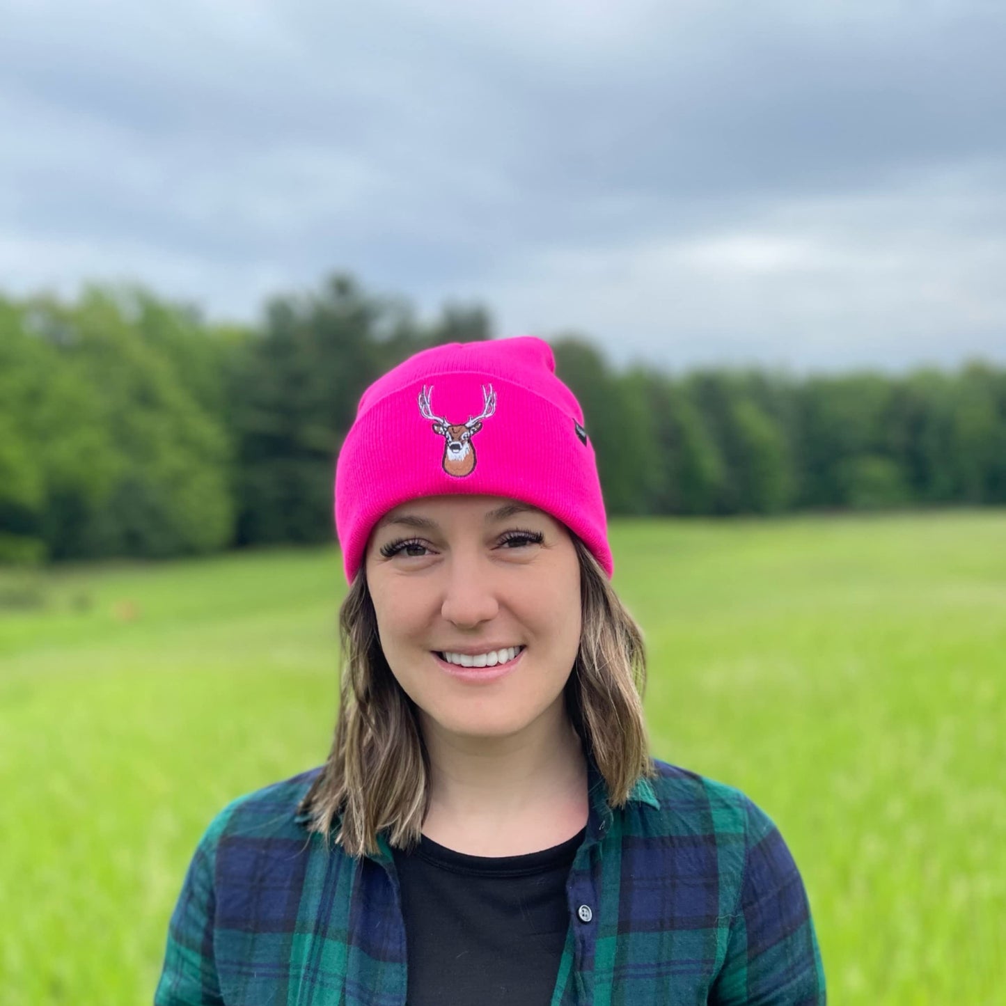 Klarny Pink Hunting Hat - High Visibility Beanie, Comfortable, Stretchy Knit Hunter Hat - Deer & Bow Hunting Gear, Safety Accessories for Men, Women & Kids - One Size