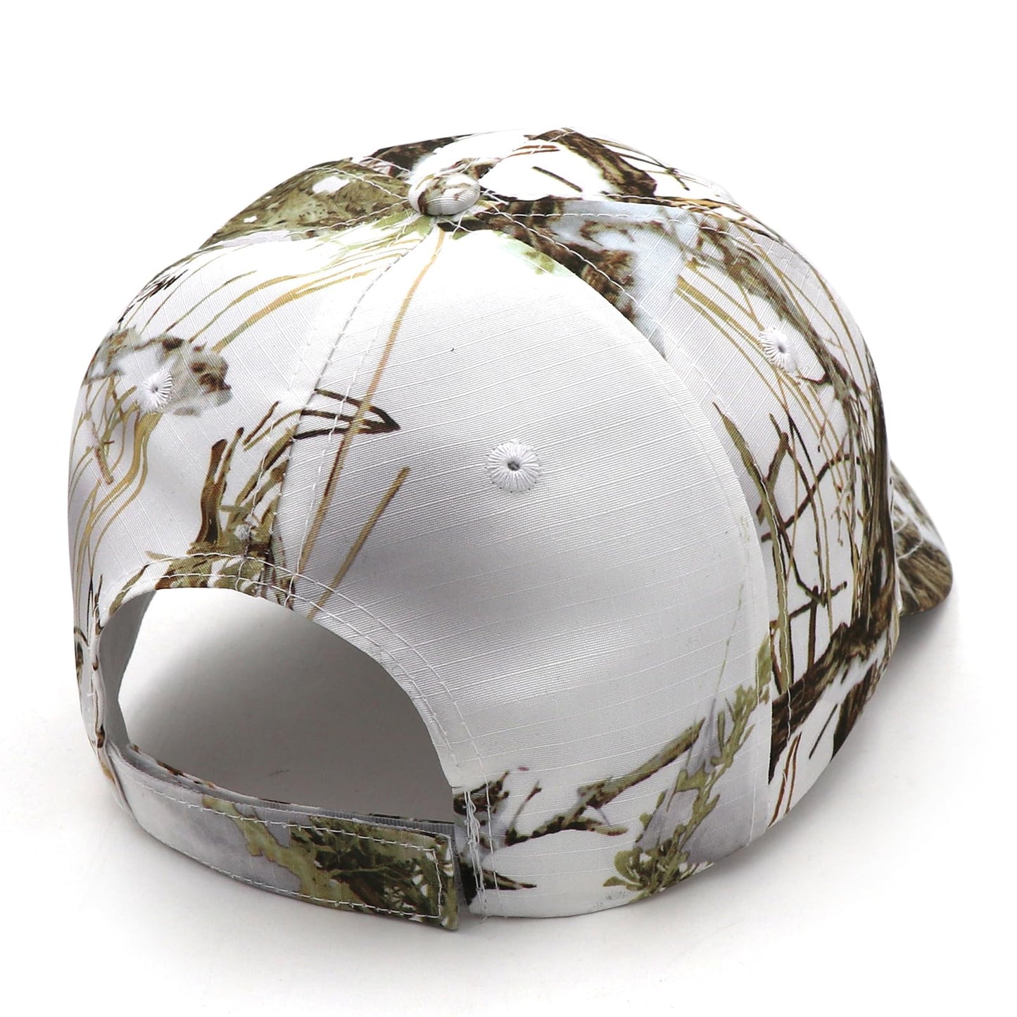 JUSOCC Deer Hunting Camouflage Hats Embroidery Adjustable Fishing Baseball Cap (US, Alpha, Medium, White Camo)