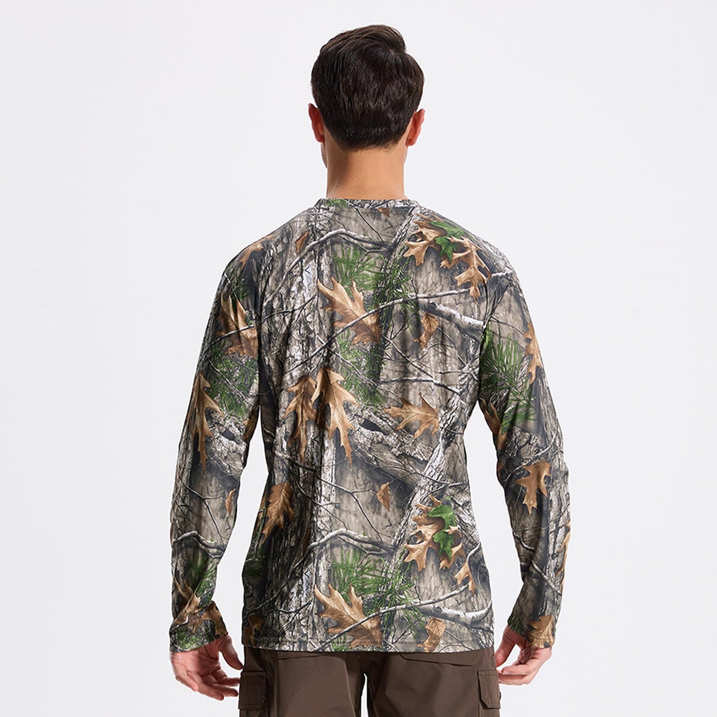 LOOGU Men’s Hunting Camo Shirt Lightweight, Camouflage Shirts for Men Long Sleeve Shirt for Fishing Hiking Camping