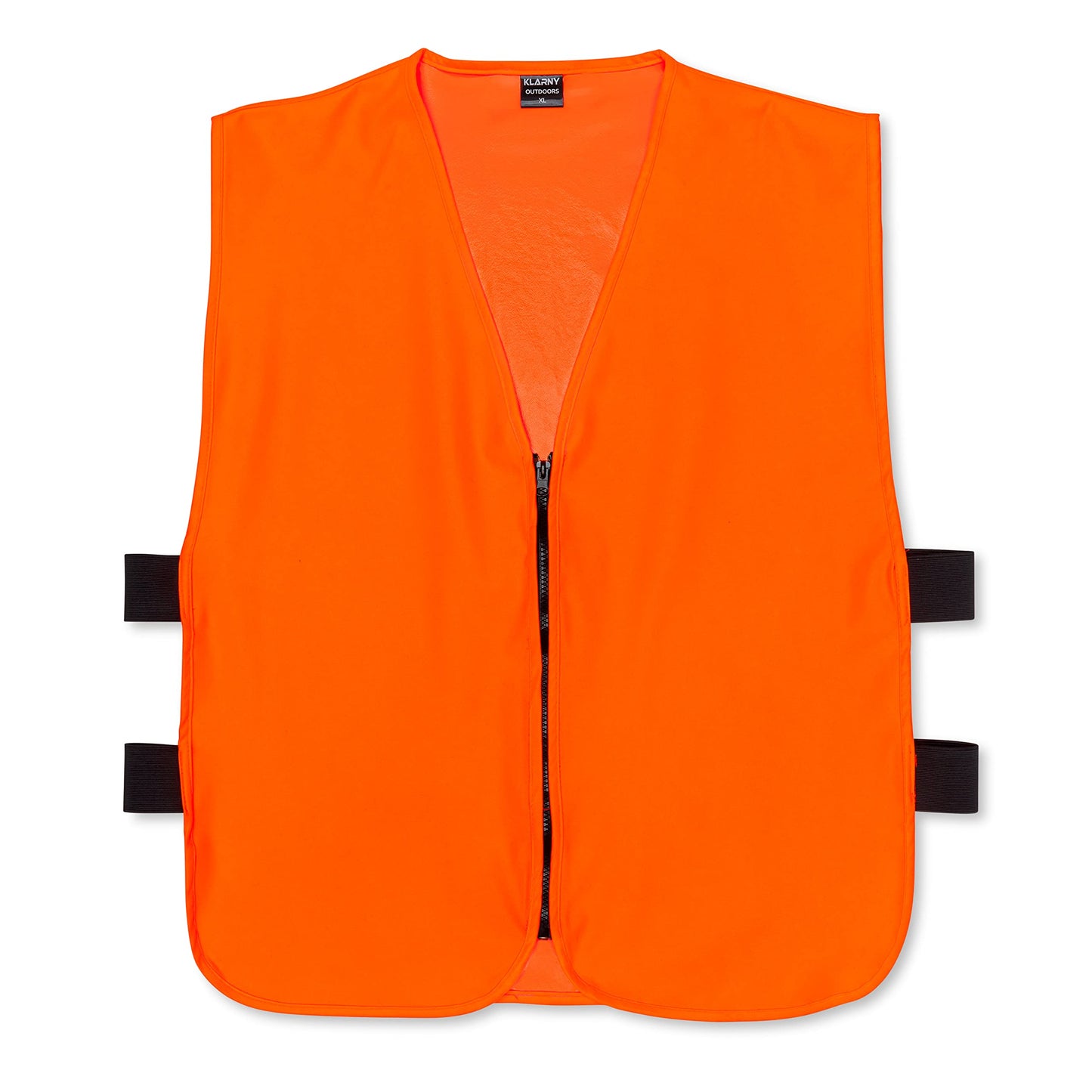 Klarny Blaze Orange Vest - High Visibility, Waterproof, Ultra-Quiet Deer and Bow Hunting Gear | Orange Safety Vest Essential Hunting Accessories, Size L