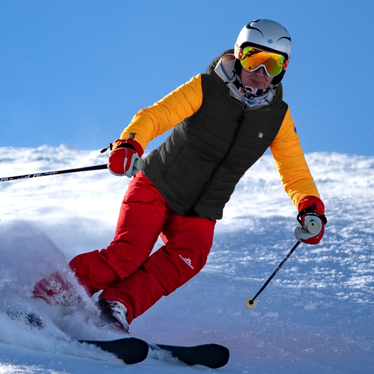 DR.PREPARE USB Heated Vest for Men and Women, 3 Heating Levels, Lightweight and Adjustable Warming Vest for Hiking and Skiing