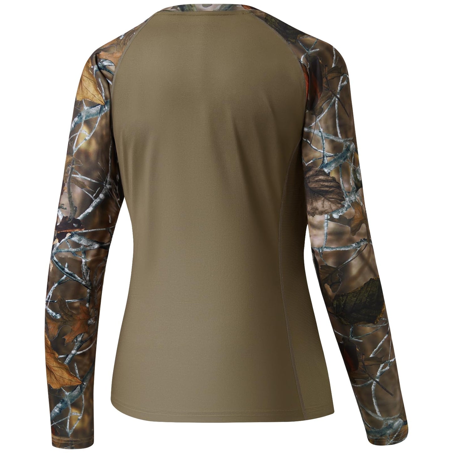BASSDASH Women’s Camo Hunting Shirt Long Sleeve UPF 50+ Sun Protection Performance Tee Fishing Hiking