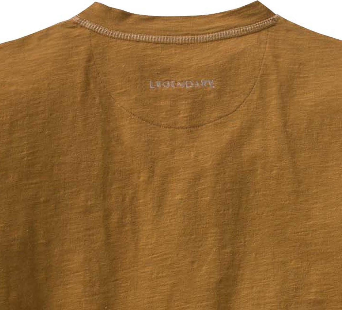 Legendary Whitetails Men's Henley Shirt Long Sleeve Button Up Casual Fit Cotton/Poly Blend, Barley, X-Large