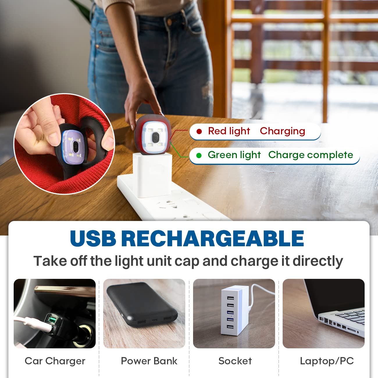 Bosttor LED Beanie Hat with Light, Rechargeable Headlamp Cap, Unisex Winter Warm Knitted Hats, Headlight Flashlight for Running Hiking Camping,Tech Gifts for Men Women Handyman Teens Camouflage