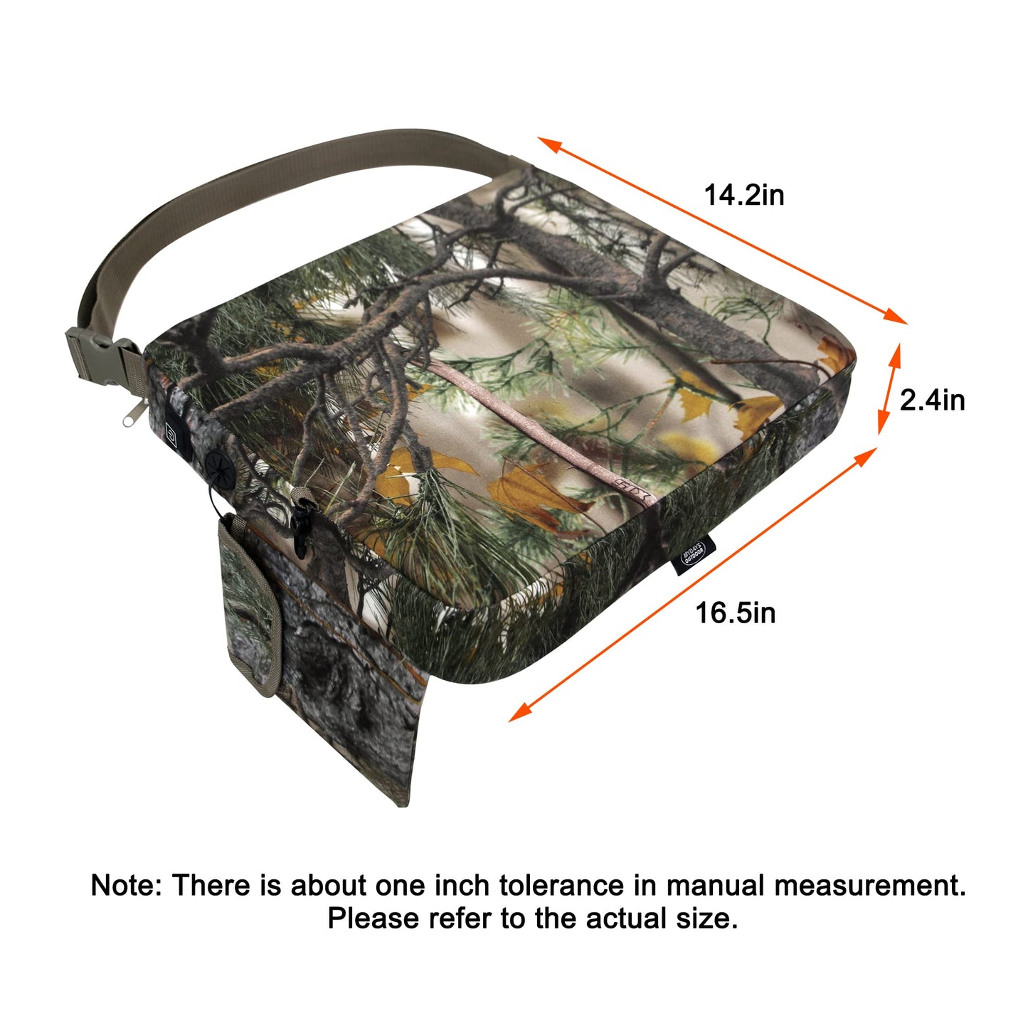 MDSTOP Heated Hunting Seat Cushion, Waterproof Seat Pads for Tree Stand & Ladder Stand, for Hunting, Ice Fishing, Hiking, Camping(Batteries no Including)